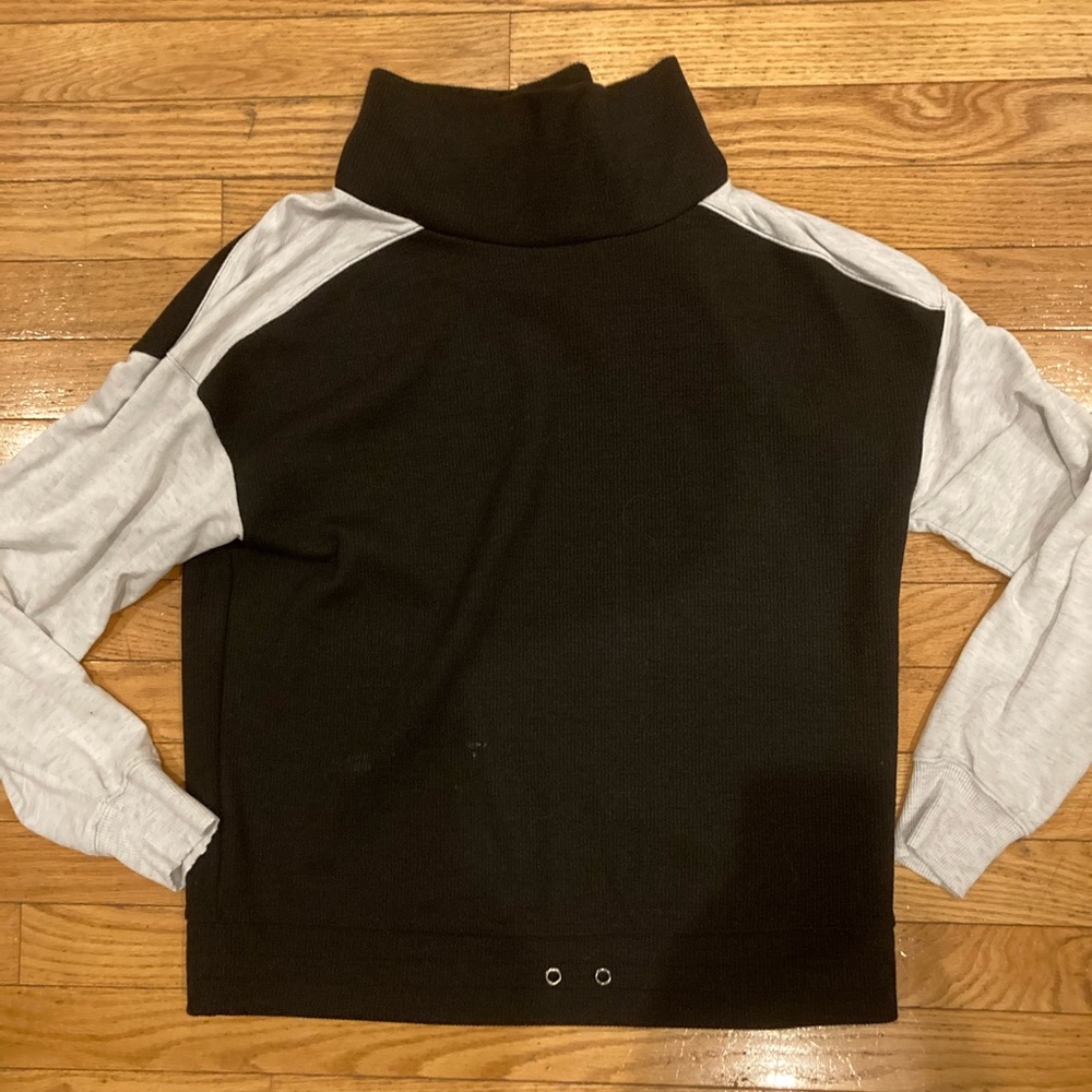 Black and white turtleneck